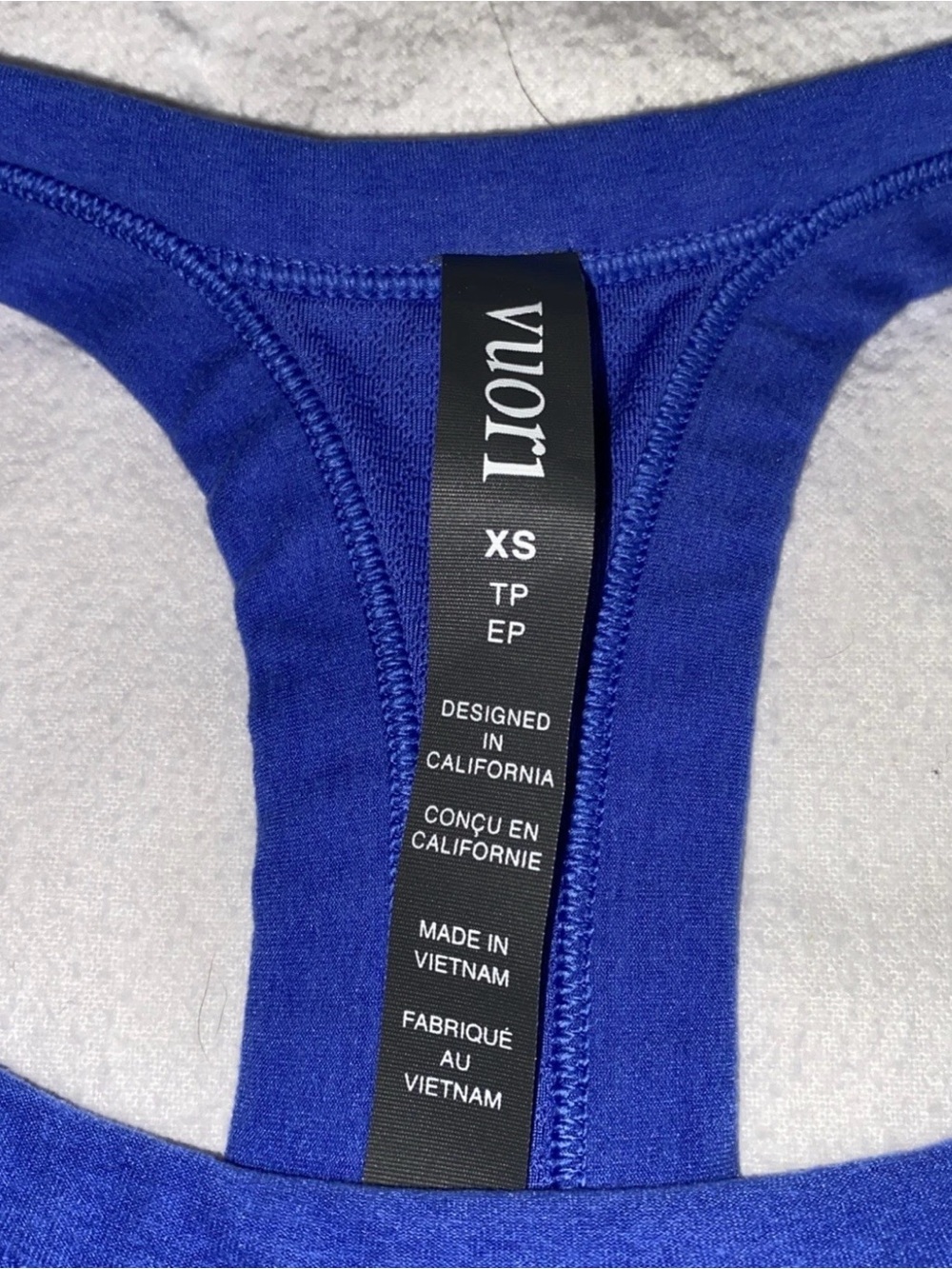 Vuori Cobalt Blue Racerback Sports Bra - Small - J9 - Picture 2 of 11